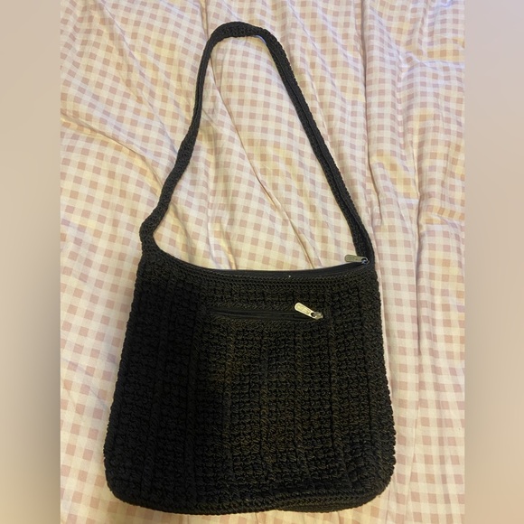 SAK Black Crochet Shoulder Bag - Picture 3 of 3